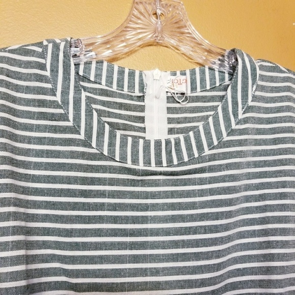 Moking Top | Striped Cropped Wide Leg/Flare Romper - Picture 3 of 10